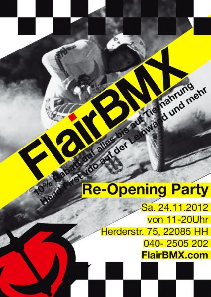 Unsere Re-Opening Party findet am 24.11.2012 statt von 11-20Uhr und wir laden Euch herzlichst dazu ein. Mit am Start ist auch das Head Firts Video und mehr auf der Leinwand.